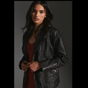 Anthropologie Black Leather Jacket